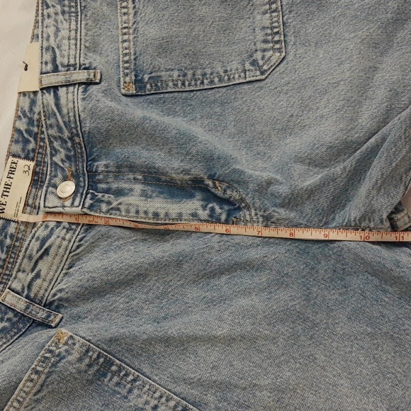 Free People We The Free Izzy Flare Raw Distressed Hem Jeans, Blue Trance, Sz 32 - Picture 7 of 16